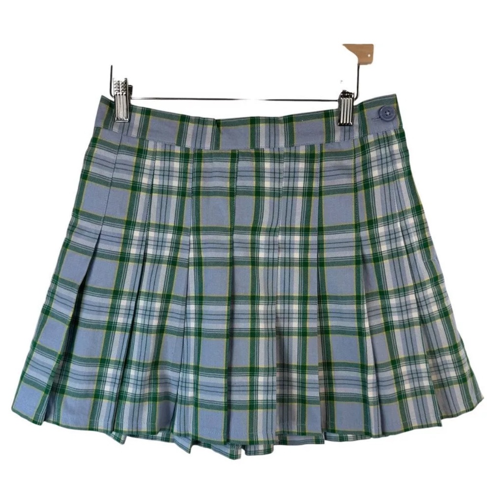 Aerie Classic Pleated Plaid Mini Skirt Y2K EUC Size Medium #Aerie #Plaid #Preppy
